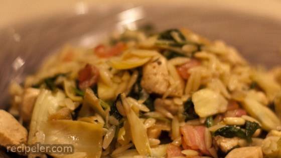 Orzo With Chicken And Artichokes