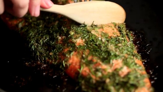 oven-baked salmon with herbs