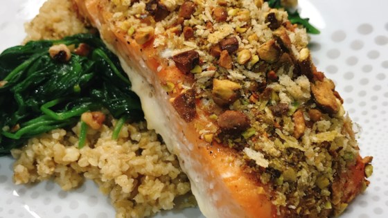 Oven-roasted Pistachio-crusted Salmon
