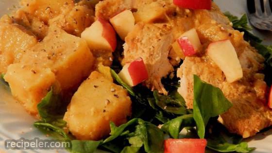 Paleo Chicken with Apple and Sweet Potato
