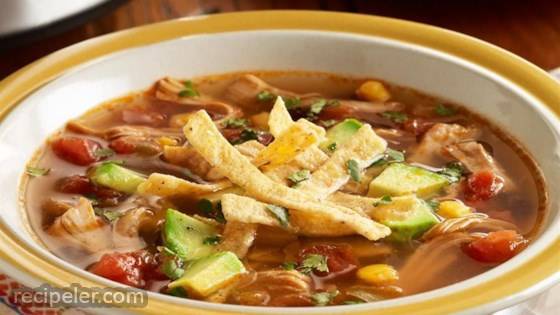 PAM's Spicy Slow Cooker Chicken Tortilla Soup