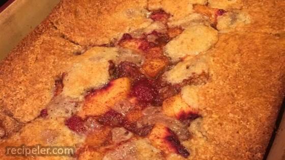 Peach Raspberry Cobbler