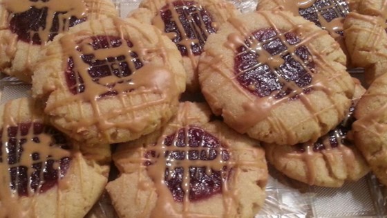 Peanut Butter And Jelly Thumbprint Shortbread Cookies