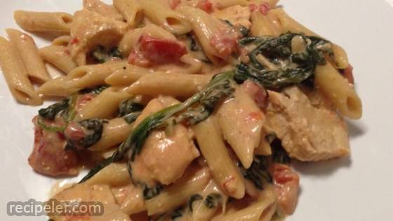 Penne Rosa with Parmesan Crusted Chicken
