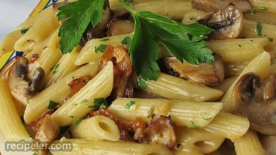 Penne with Pancetta and Mushrooms