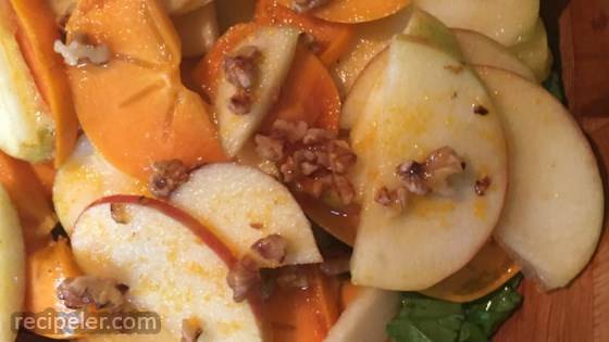 Persimmon and Apple Salad
