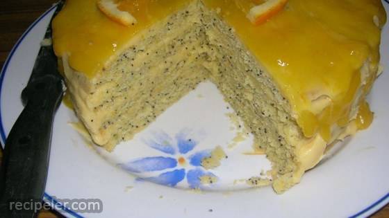 Poppy Seed Torte with Orange Glaze