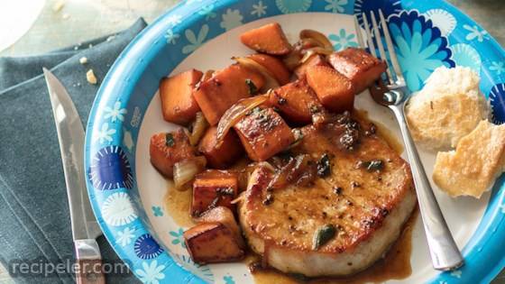 Pork Chop and Sweet Potato Skillet