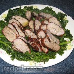 Pork Tenderloin with Steamed Kale