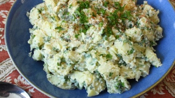 potato and mustard greens salad