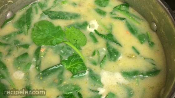 Potato, Leek, and Spinach Soup