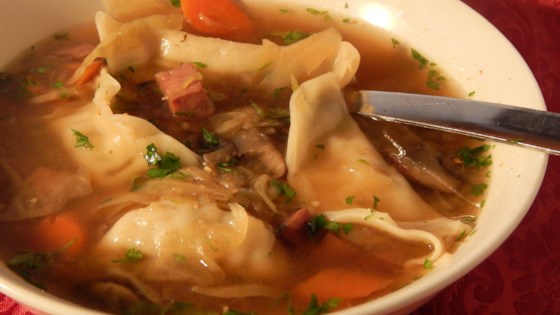 potsticker (dumpling) soup