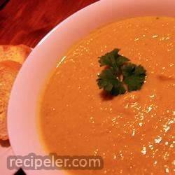 Pumpkin, Sweet Potato, And Leek Soup