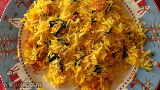 Quick and Easy Spinach Rice (Palak Rice)