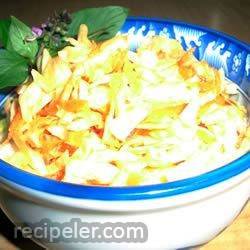 quick and easy thai style coleslaw