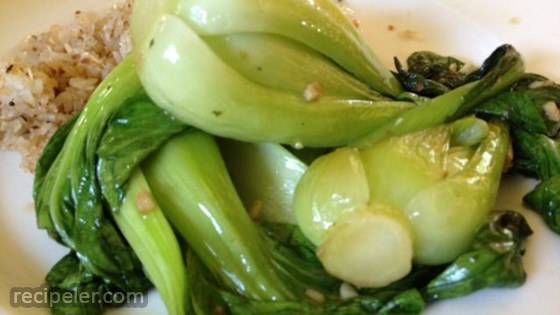 Quick Baby Bok Choy with Garlic