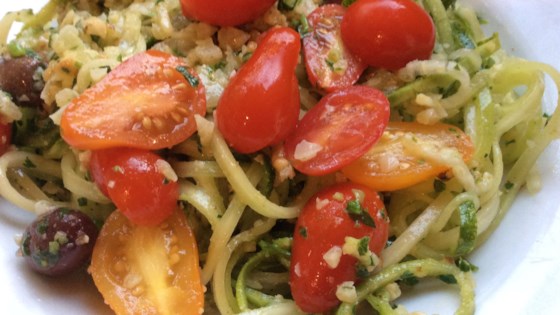 Quick Zucchini Noodles With Pesto