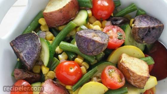 Rainbow Roasted Potato Salad