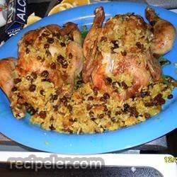Raisin Rice Stuffed Chicken