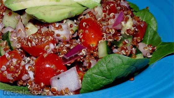 Red Quinoa and Avocado Salad