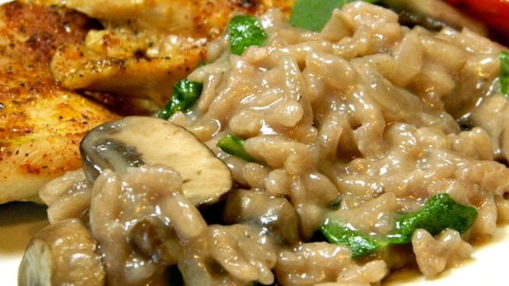 Red Wine Risotto With Mushrooms