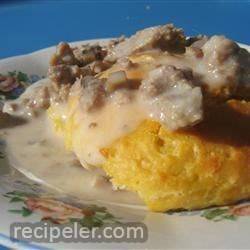 Restaurant Style Sausage Gravy and Biscuits