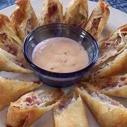 reuben egg rolls