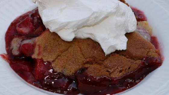 rhubarb and strawberry cobbler