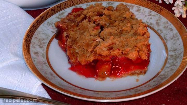 rhubarb cherry crisp