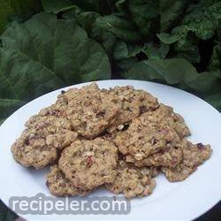 rhubarb drop cookies