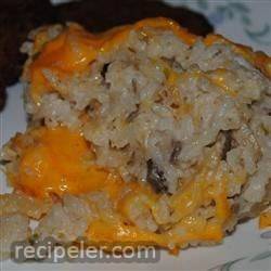 Rice Casserole with Cheese and Almonds