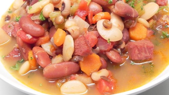 rick's spicy beans and ham
