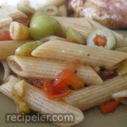 Rigatoni With Eggplant, Peppers, and Tomatoes
