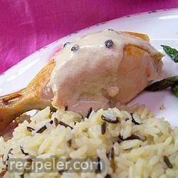 Roast Chicken with Cracked Peppercorn Sauce