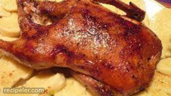 Roast Duck with Chestnut Stuffing