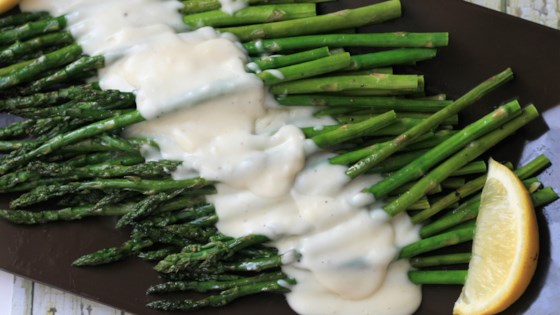 Roasted Asparagus With Parmesan Cream Sauce
