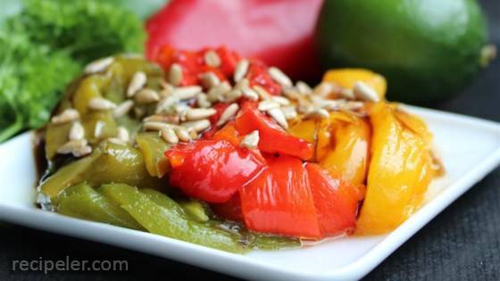 Roasted Bell Peppers with Sunflower Seeds