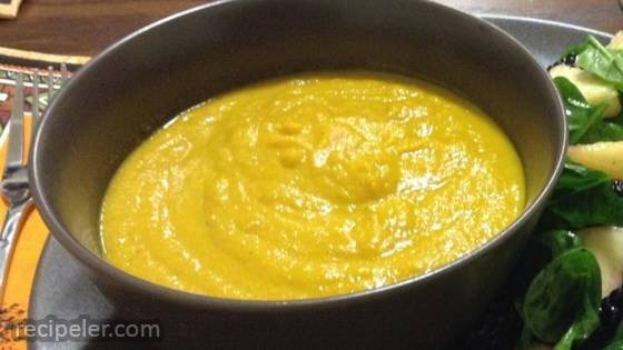 Roasted Carrot and Cauliflower Curried Soup