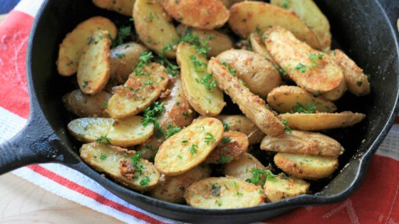 roasted garlic-parmesan fingerling potatoes