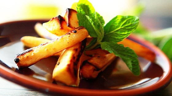 roasted parsnips with mint and sage