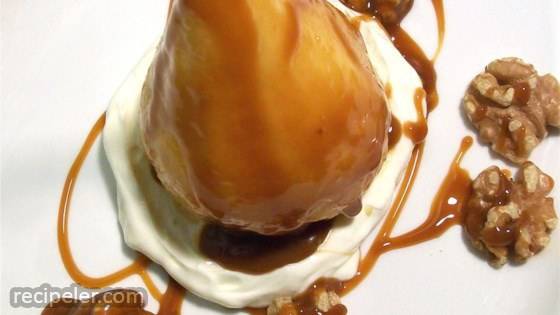 Roasted Pears with Caramel Sauce