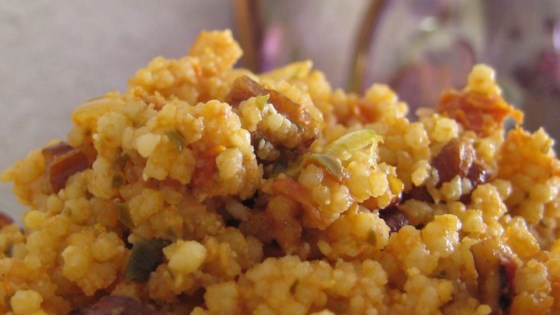 Roasted Pecan Couscous With Sun Dried Tomatoes And Mushrooms