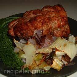 Roasted Pork, Fennel, and Onions