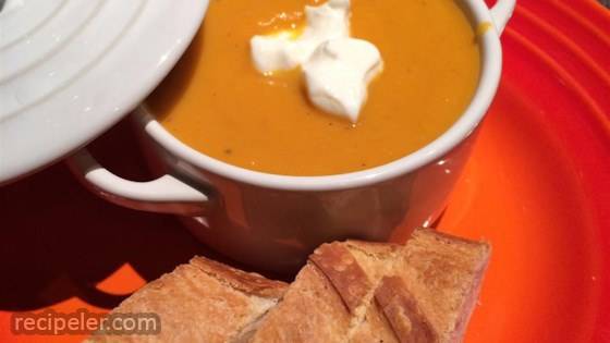 Rockin Carrot, Sweet Potato, and Ginger Soup