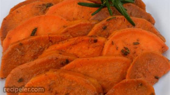 Rosemary Sweet Sweet Potatoes with Ginger