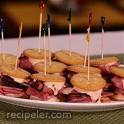 RTZ Pastrami and Corned Beef Mini Sandwich, created by Carnegie Deli