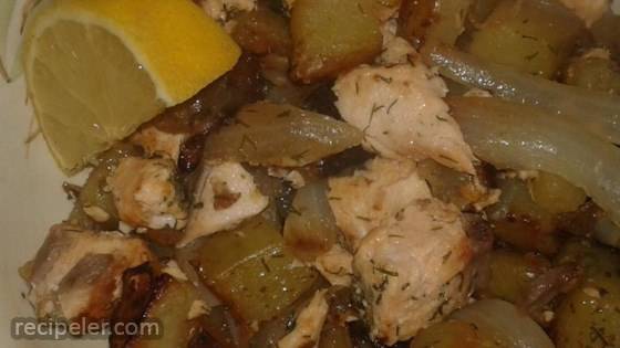 Salmon Hash With Potatoes & Dill