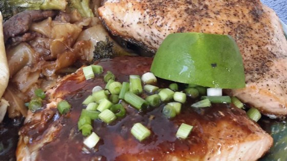 salmon in oyster sauce
