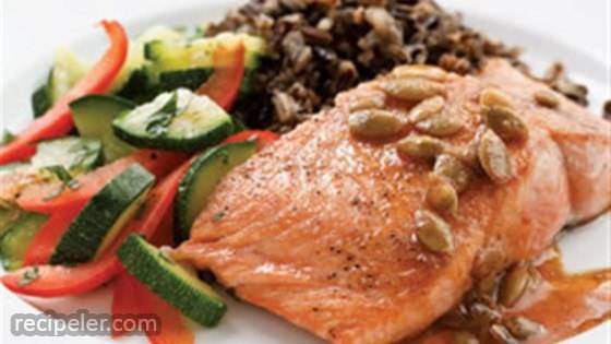 Salmon with Pepita-Lime Butter