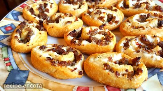 Sausage And Cream Cheese Pinwheels